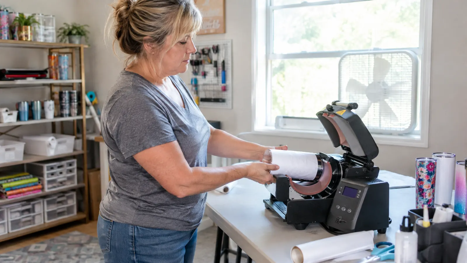 How to Sublimate a Tumbler with the HTVRONT Press